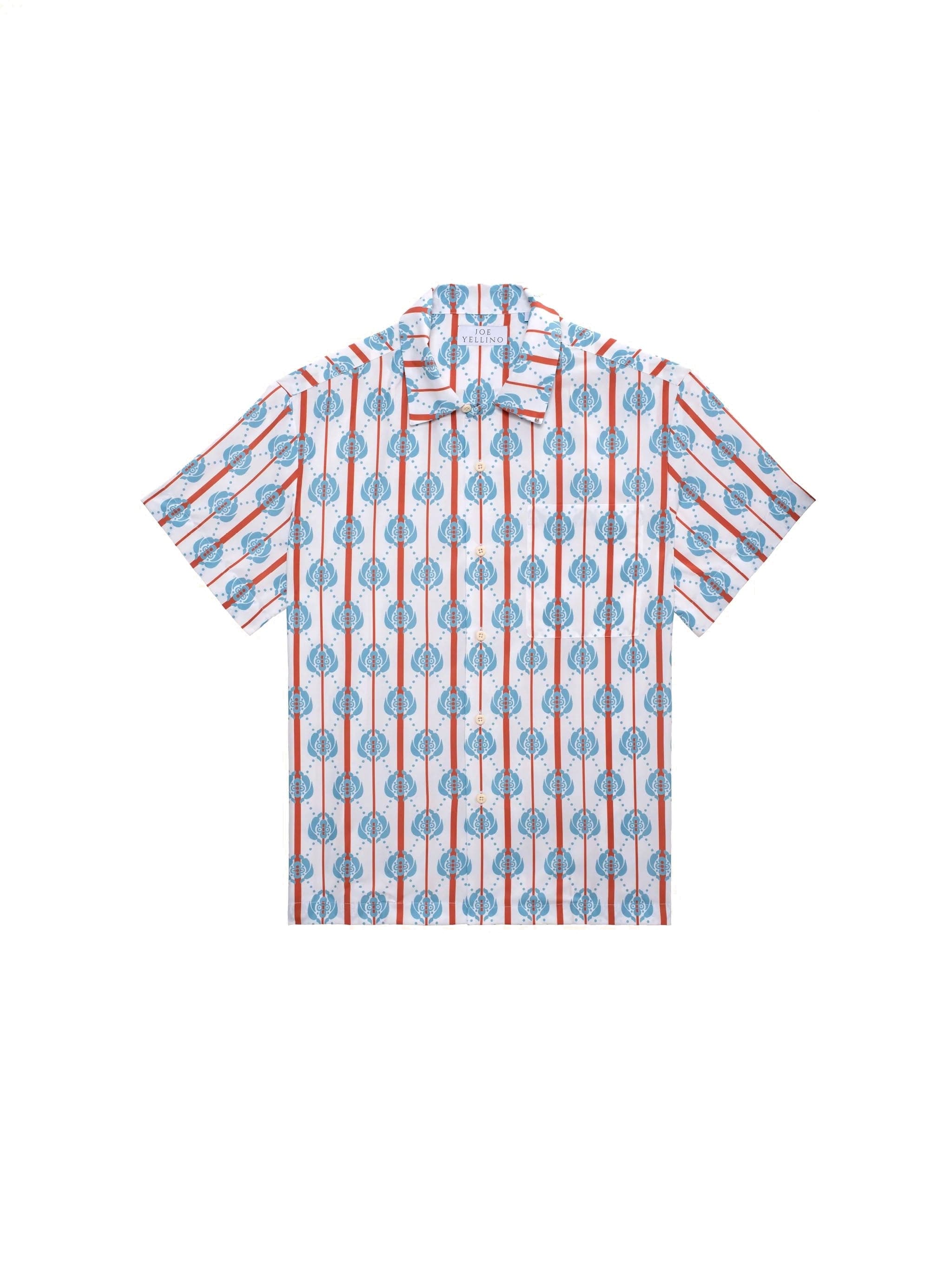 Louis Vuitton Blue, Pattern Print 2021 Silk Shirt L