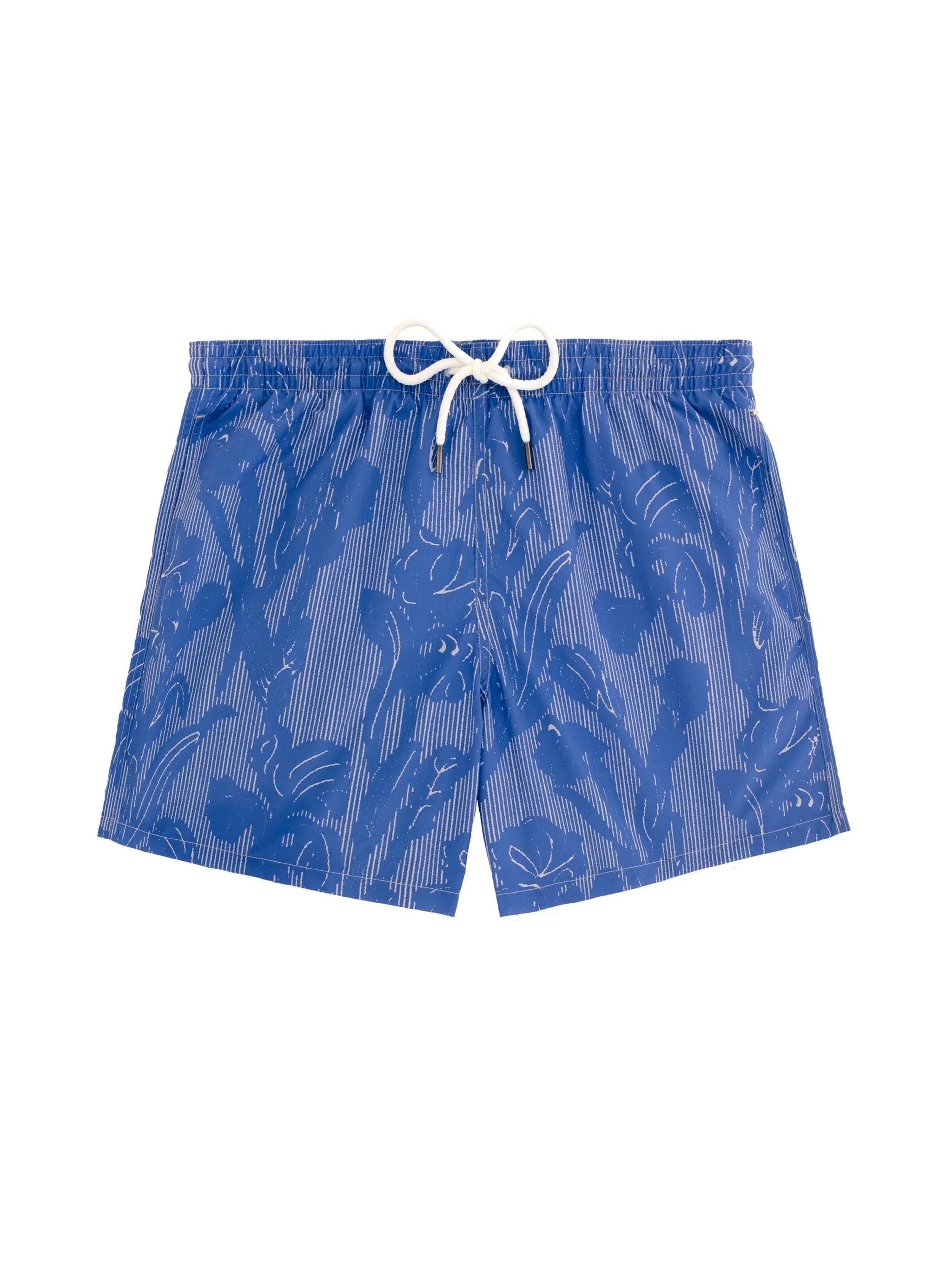 Blue Floral Goffrey Swim Shorts
